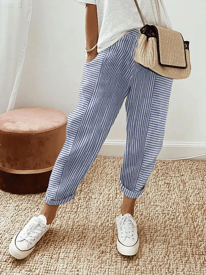 Lore™ | Stylish Striped Cotton Pants