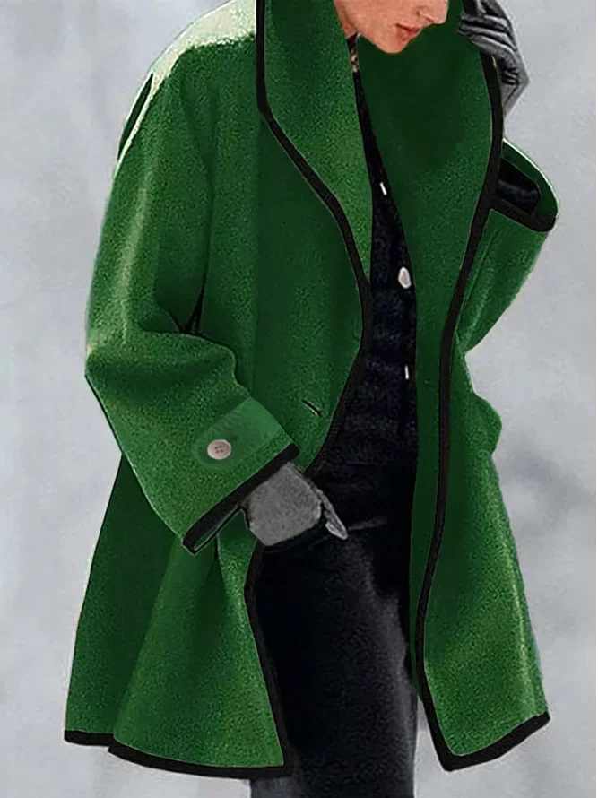 Synthia™ | Long Coat with Shawl Collar