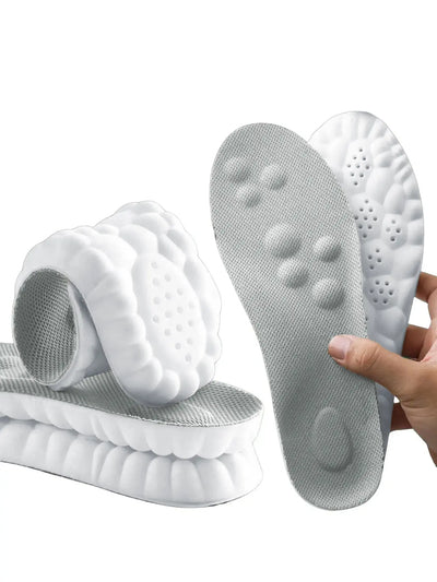 Unisex Cushioned Shoe Insoles, Breathable Anti-Slip Comfort Insoles with Shock Absorption for Men and Women, Daily and Sports Use