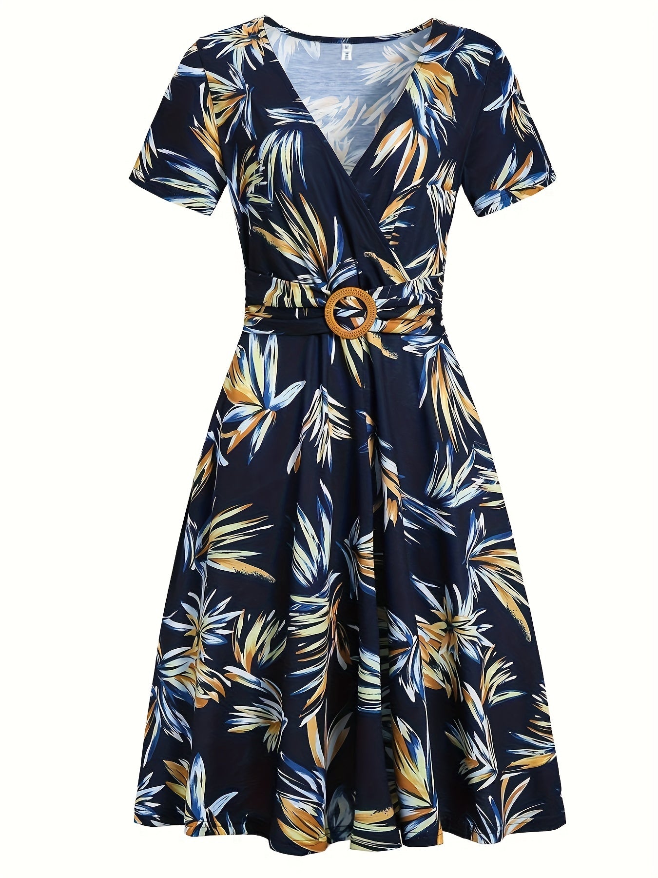 Lunara™ | Elegant Tropical Midi Dress