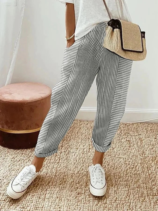 Lore™ | Stylish Striped Cotton Pants