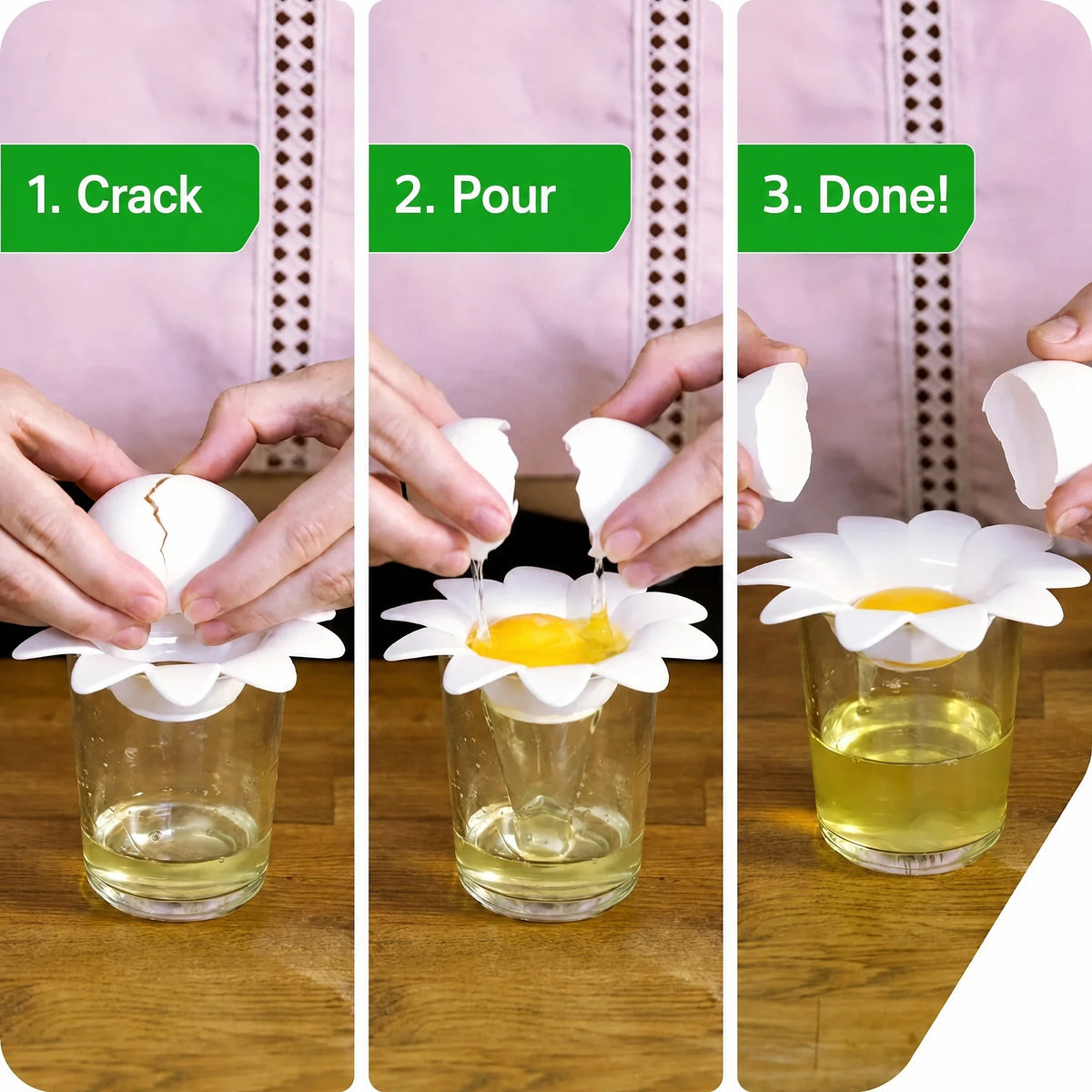 Flower Egg Yolk Separator