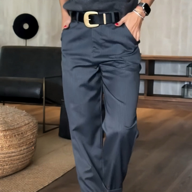 Eary™ | Chic High-Waisted Trousers