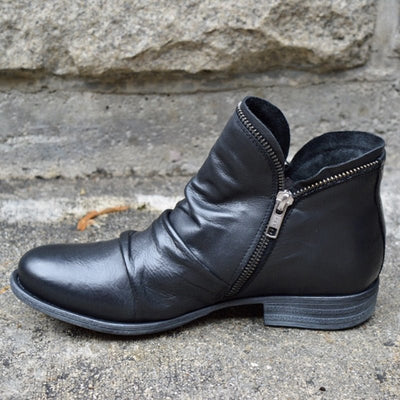 Solid Leather Ankle Boots Supportive Fit Stylish Design | Timeless Autumn Women