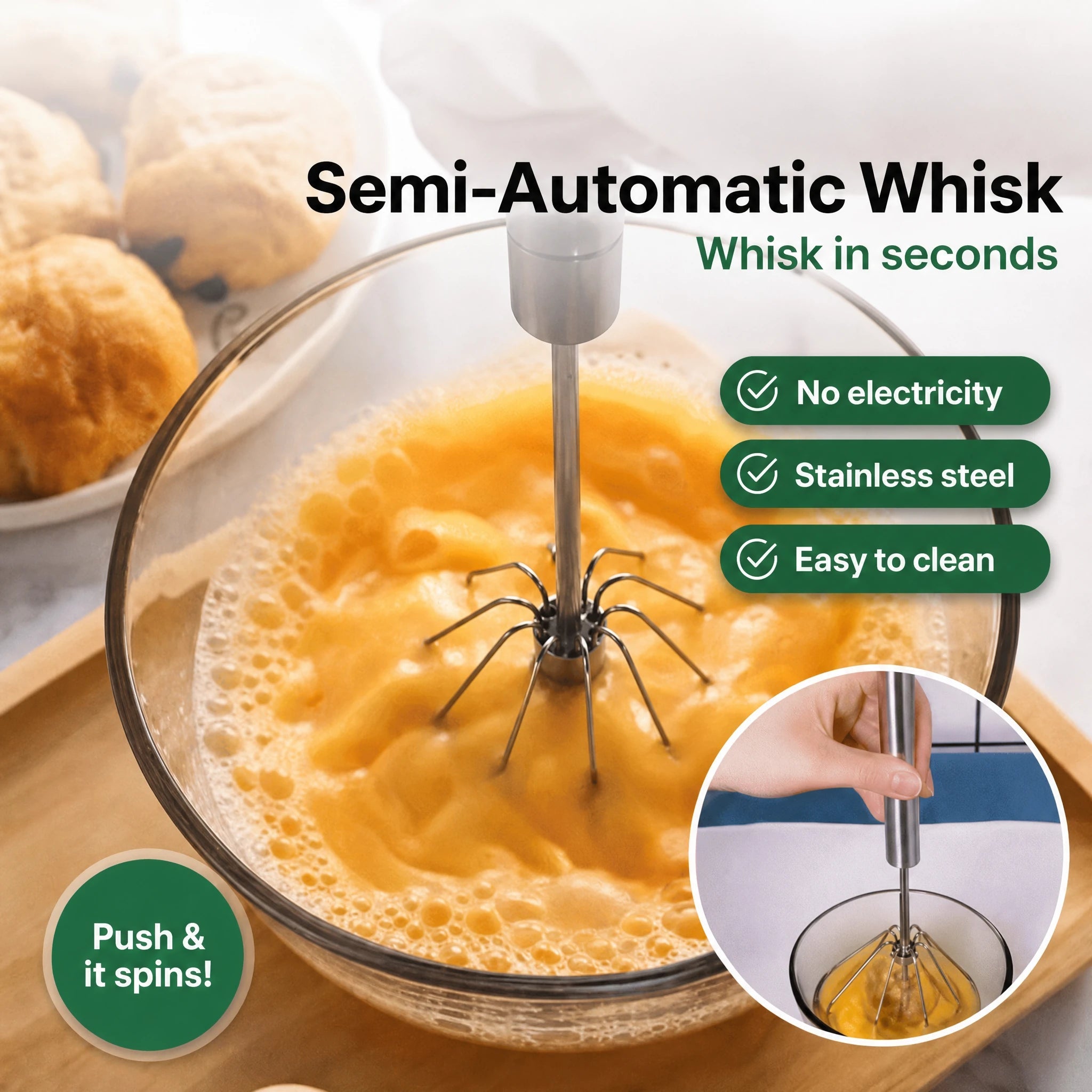 Semi-Automatic Egg Whisk, image 1